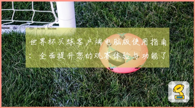 世界杯买球客户端电脑版使用指南：全面提升您的观赛体验与功能了解